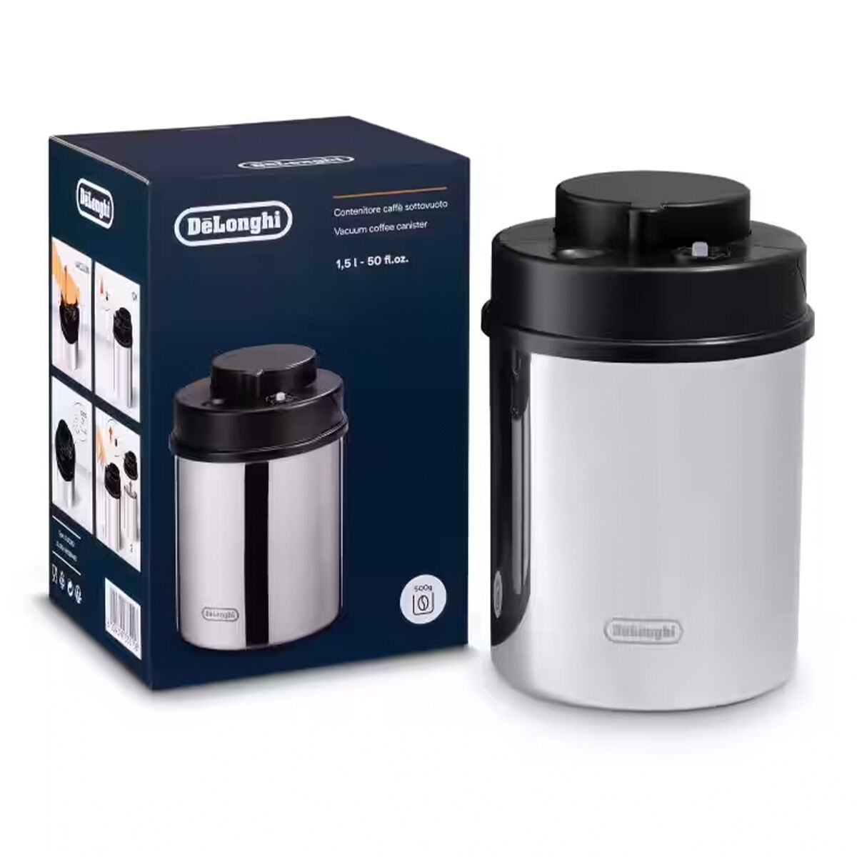 Tyhji\u00F6s\u00E4ili\u00F6\u0020kahvipavuille\u0020\u002D\u0020DeLonghi